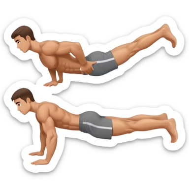 side-view of guy doing decline abdominal Crunches with sixpack sticker