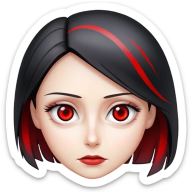 Alita red streak under each eye sticker