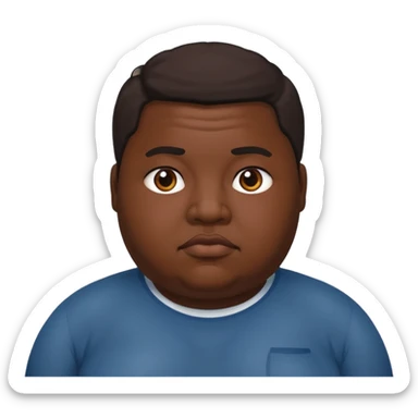 Persona negra con sobrepeso  sticker