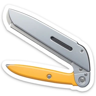 Box cutter utility knife with extended blade, sharp and precise cutting tool sticker