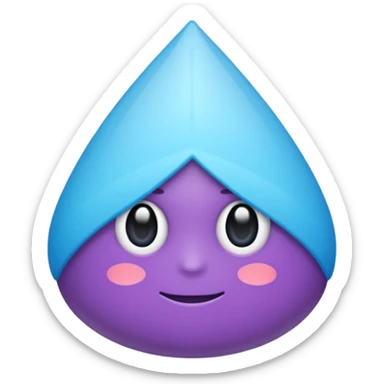 pirulito azul claro e roxo claro sticker