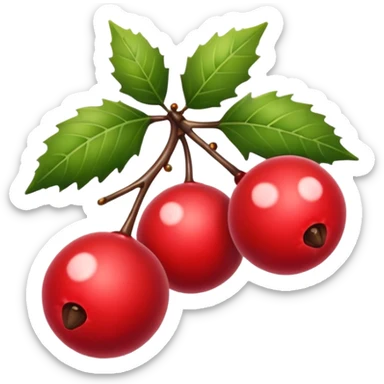christmas berries sticker