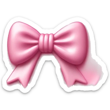 Light pink Wax seal with a bow in the middle  sticker