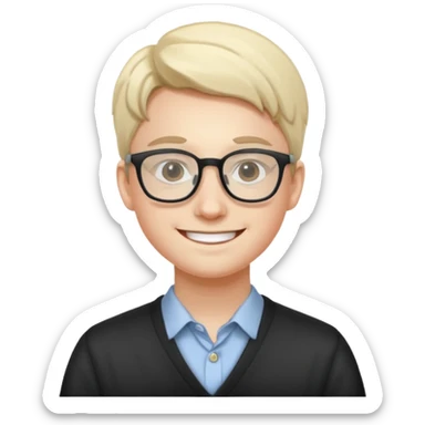 young economic student freak @emoji sticker