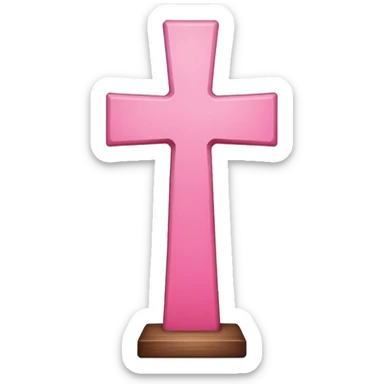 Pink cross sticker