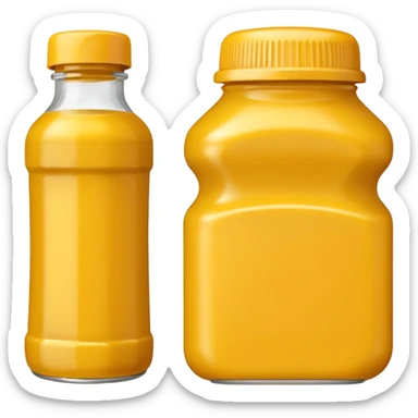 Mustard bottle sticker