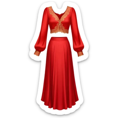 skirt and blouse, negative : human and character. sticker