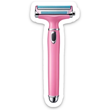 Pink body shaving razor sticker