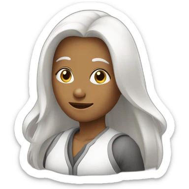 une personne blanche au cheveux brun qui parle dans un micro sticker