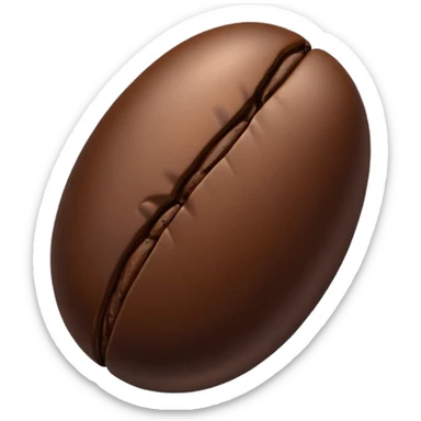 coffee bean with a shine sticker