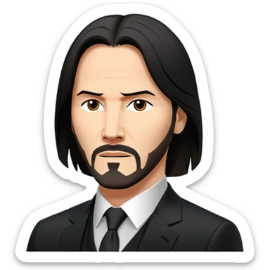 Elinde silah tutan jon wick sticker