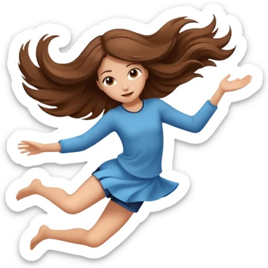 Girl doing a flip hair sticker