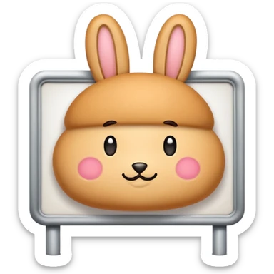make a white billboard with the text “bun you” inside lt sticker