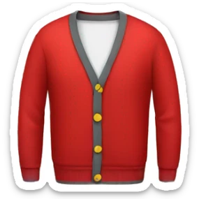 Red cardigan sticker