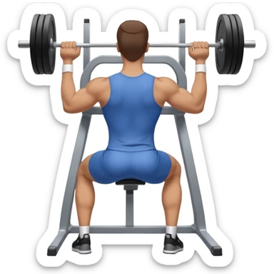 guy working out glutes with shirt on from the backwith machine  sticker