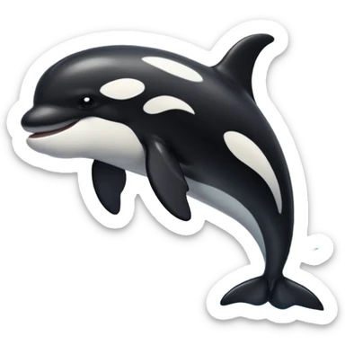 Orca without the eyes sticker