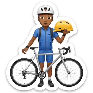 Urban Bike Courier black man  sticker