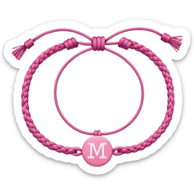 Can you make a friendship bracelet that says Madison and pink? sticker