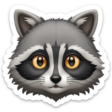 Cat and raccoon mix sticker