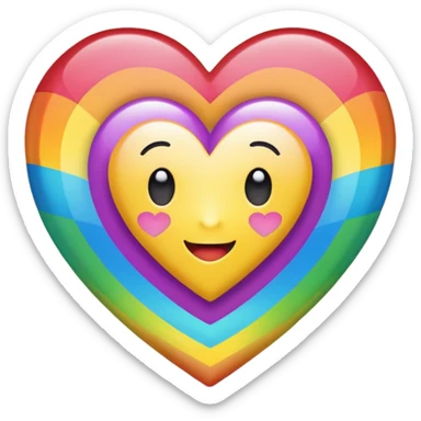 Corazon de arcoiris sticker