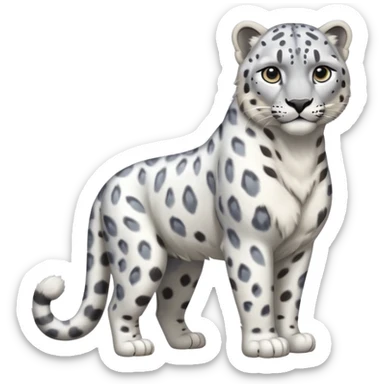  Snow leopard-whole body sticker