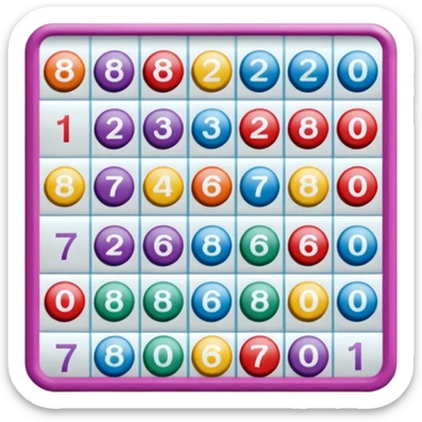 Cartela de bingo sticker