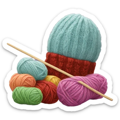 knitting set sticker
