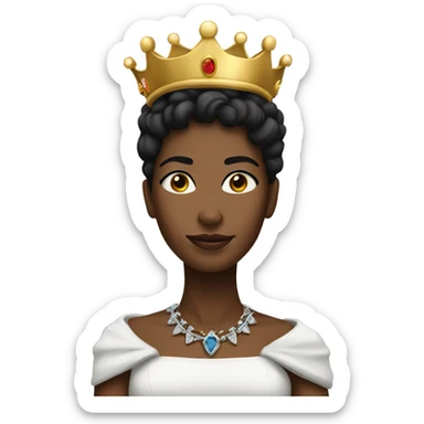 black queen crown sticker