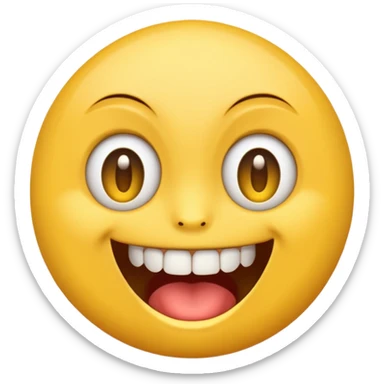 Emoji with one eye and open mouth and one tooth  sticker