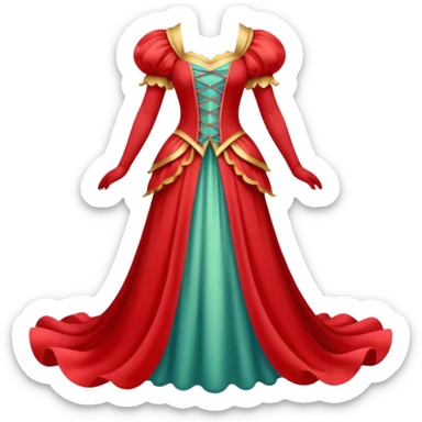 Fairy Tale Costume including red and other colors sticker