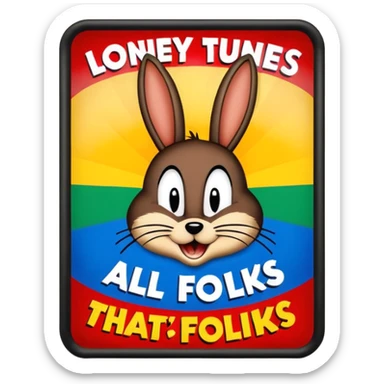 looney tunes thats all folks sticker