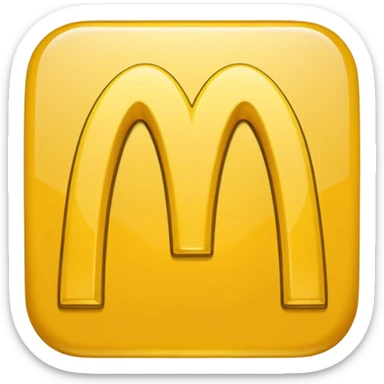 McDonald's logo, yellow M arch on red background sticker