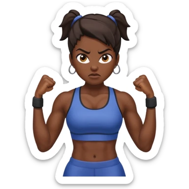 female gym trainer angry sticker