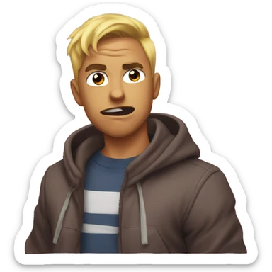 kay being mad at rodut cuz he dont wanna play with him sticker