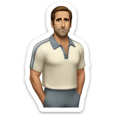 retro 70s gym clothes for Michael scott sticker