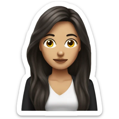 Long hair brunette mob wife sticker