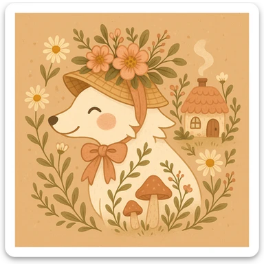 Give the Overwolf logo a cute cottagecore makeover sticker