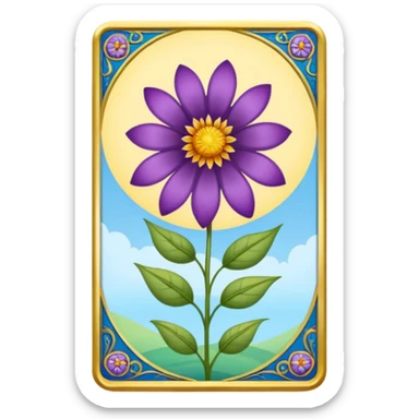 flower tarot sticker