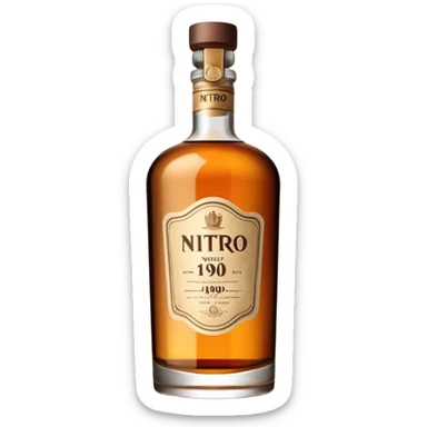 Whiskey Flasche MIT DER AUFSCHRIFT NITRO WHISKY 1990 sticker