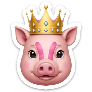 Me gustaría crear un cerdito con corona encima de el nombre yeicobvalentino que sea elegante para logo de mi granja sticker