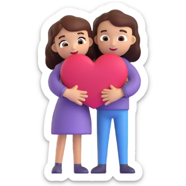 Book character with heart eyes reaching out to hug reader sticker