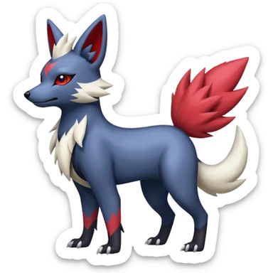 Poochyena-Zorua-Zangoose-Absol-Umbreon-fusion (full body) sticker