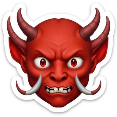 Creppy devil and shushing someone  🤫 sticker