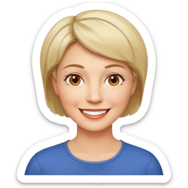 middle aged woman with short hair sticker