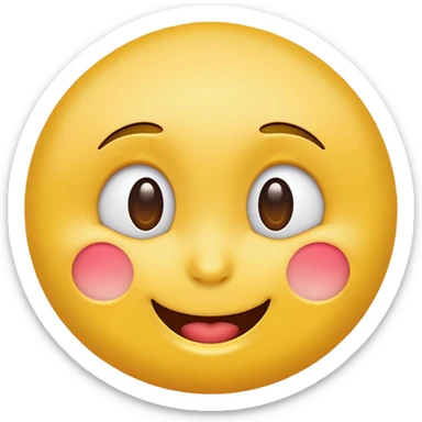 winking face emoji, playful and friendly, apple style sticker