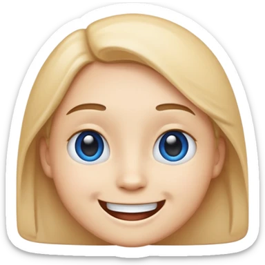 Blue emoji meme sticker