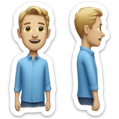 blue shirt guy sticker