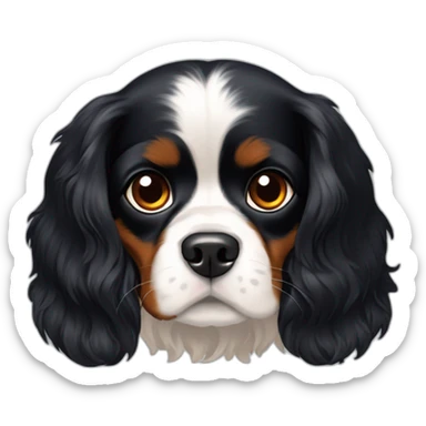 The black Cavalier King Charles Spaniel take heart sticker
