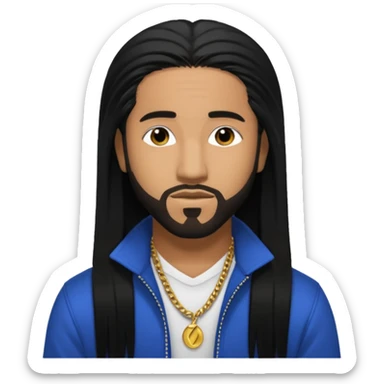 Omarion r&b singer with long black hair sticker