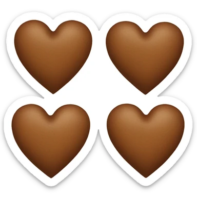brown heart sticker